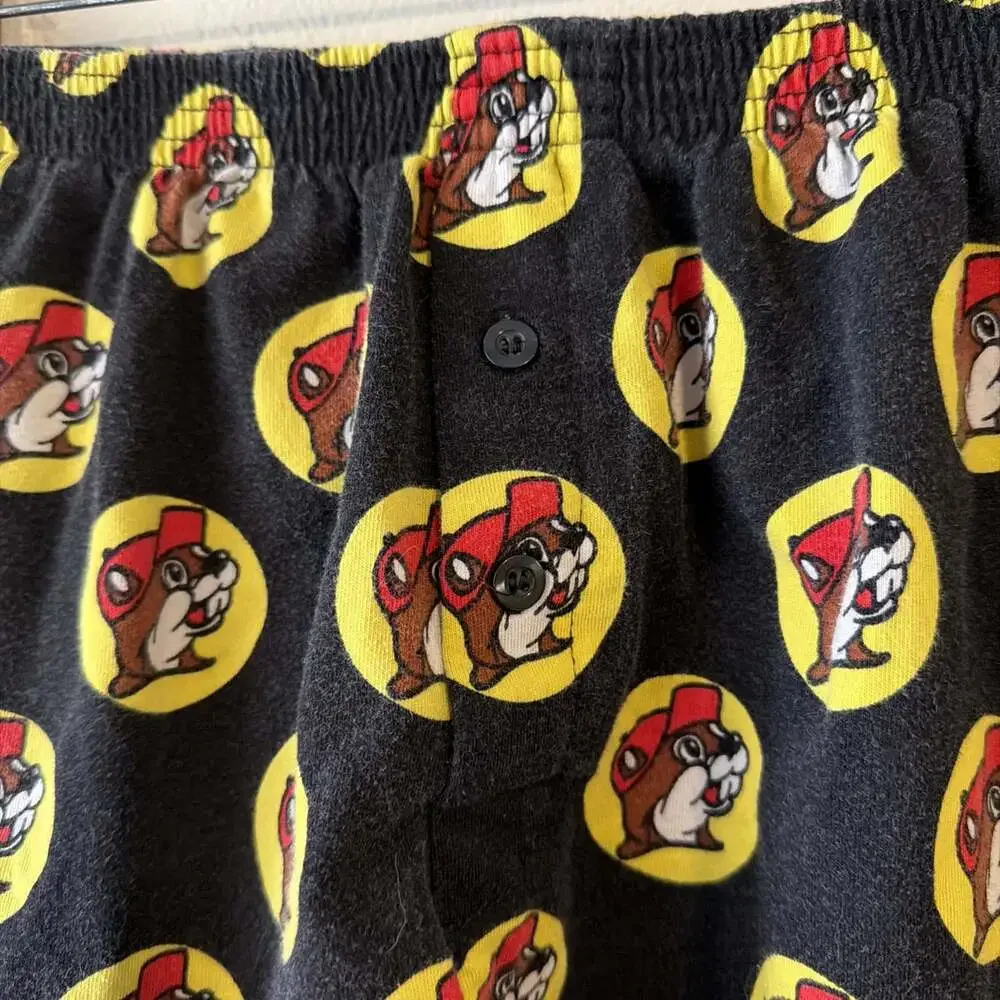 Buc-ees Cotton Logo Beaver Boxer Style Shorts men’s small unisex sleep shorts